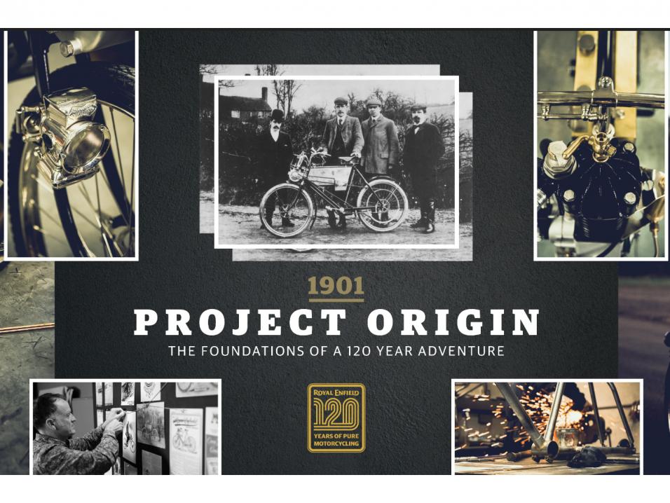 Project Originissa rakennettiin pelkkien valokuvien ja mainosten perusteella replika Royal Enfieldin ensimmäisestä koskaan valmistamasta moottoroidusta polkupyörästä.
