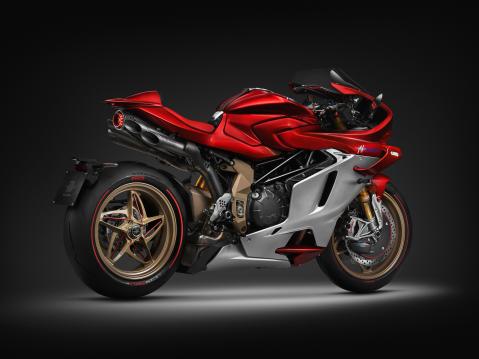 Muotoilupalkinnon saanut MV Agusta Superveloce 1000 Serie Oro.