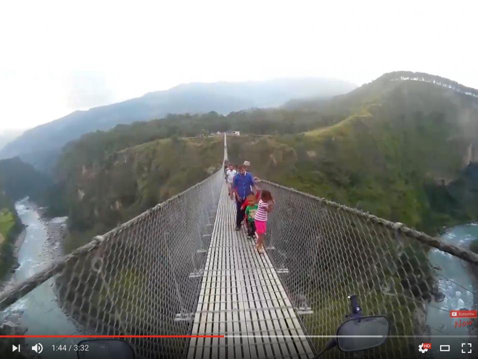 Kushma Gyadi Bridge, Nepalin korkein ja pisin riippusilta.