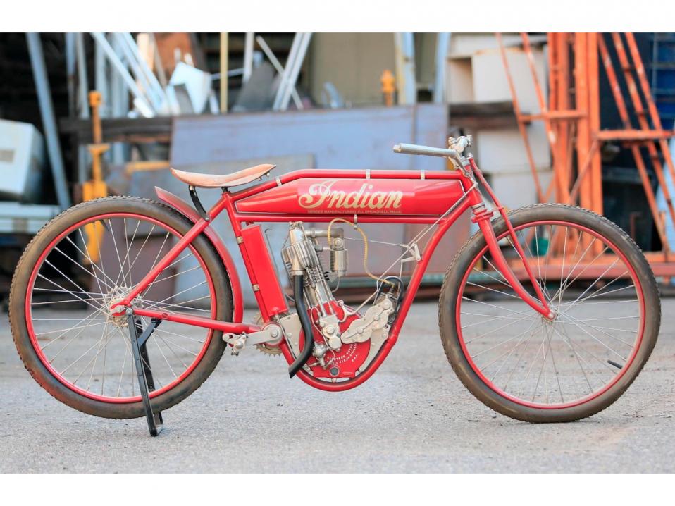 1910 Indian 4 Hp single racer.