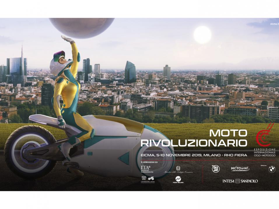 Vuoden 2019 EICMA-messujen logo.