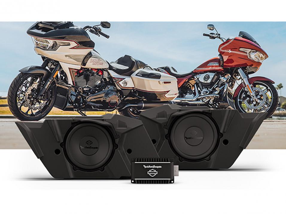 Harley-Davidson Audio Powered by Rockford Fosgate 2024 Subwoofer System sopii CVO Touring Harrikoihin vuodesta 2023 alkaen