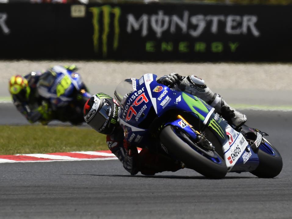 Yamahan Jorge Lorenzo Katalonian MotoGP:ssä.