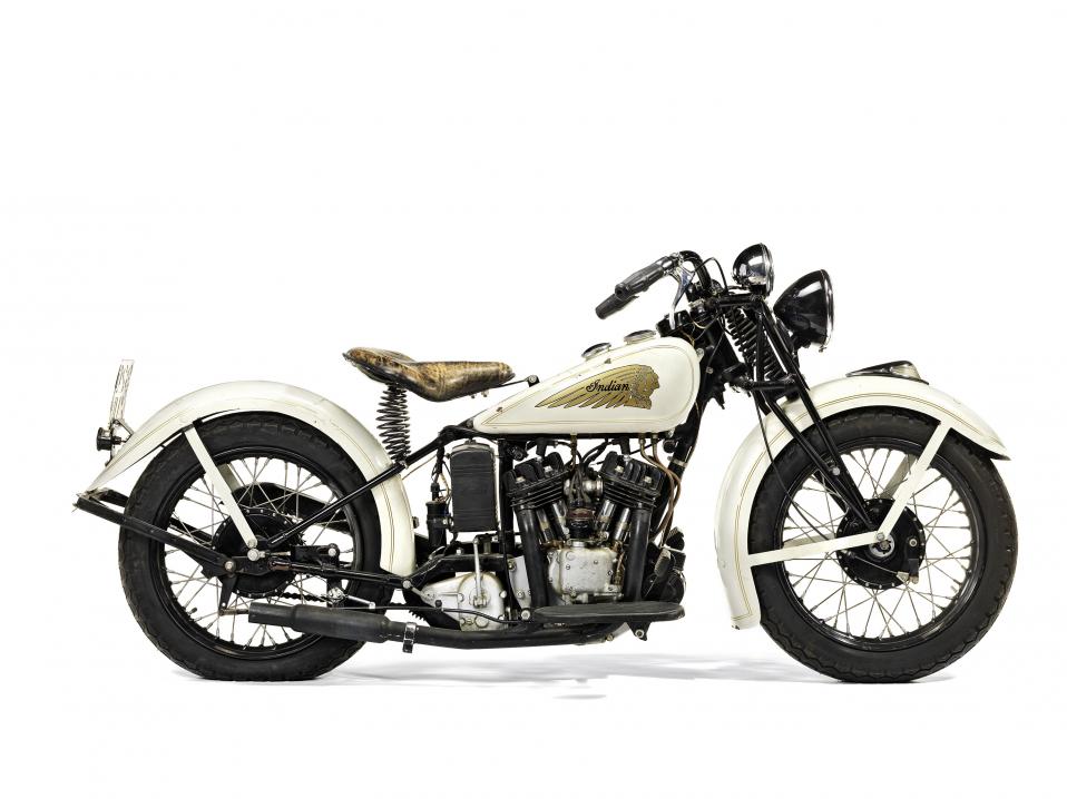 Steve McQueenin 1934 Indian 750 cm3 Sport Scout.