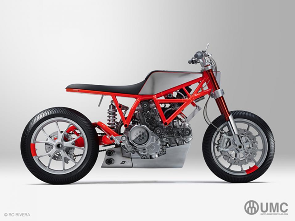 Untitled Motorcyclesin Hugo Ecclesin suunnittelema SF UMC-038 Ducati Hyper Scrambler.