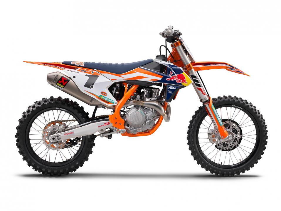 Kuvassa KTM:n 450 SX tehdaskilpuri vm 2016.